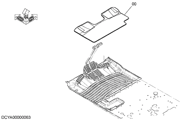 Схема запчастей Hitachi ZX250K-5G - 035 FLOOR CARPET 09 FLOOR PARTS