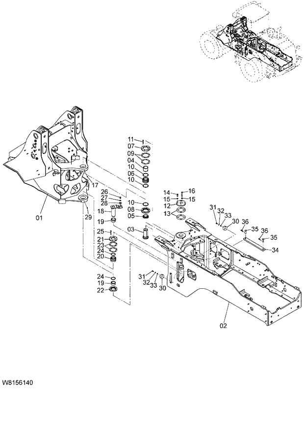 Схема запчастей Hitachi ZW180 - 029 FLAME (HLF,HPF) (000101-004999, 008101-). 03 CHASSIS