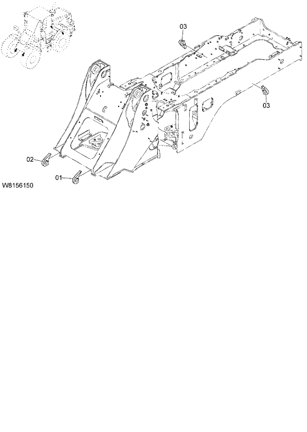 Схема запчастей Hitachi ZW180 - 031 LIFTING LUG (HLF,HPF) (LR) (000101-004999, 008101-). 03 CHASSIS