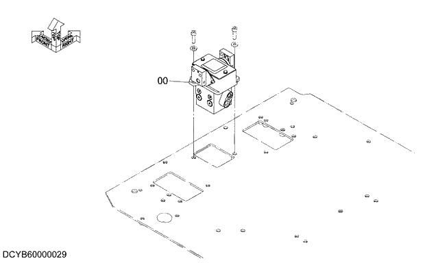 Схема запчастей Hitachi ZX280-5G - 006 PILOT VALVE (TRAVEL) 09 FLOOR PARTS