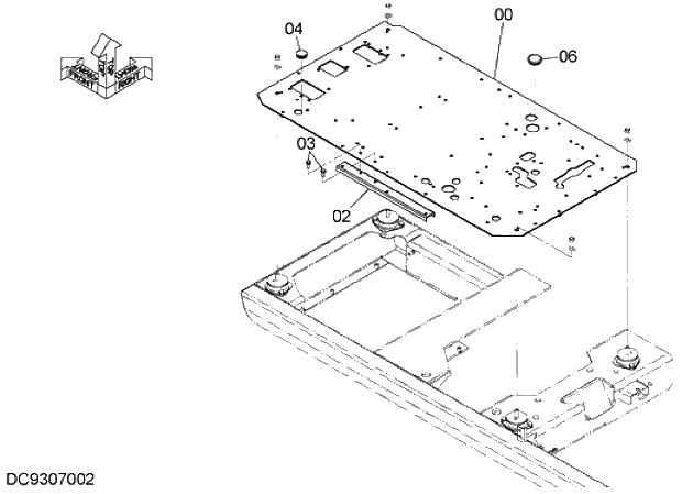 Схема запчастей Hitachi ZX280-5G - 017 FLOOR PLATE 09 FLOOR PARTS