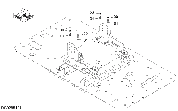 Схема запчастей Hitachi ZX280LC-5G - 031 STAND PARTS 09 FLOOR PARTS