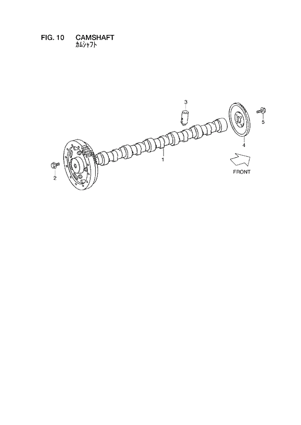 Схема запчастей Hitachi ZW310 - 010 CAMSHAFT. 07 HEAD &amp; VALVE MECHANISM