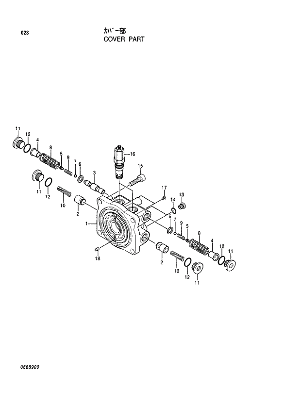 Схема запчастей Hitachi EX110M-5 - 023 COVER PART MOTOR