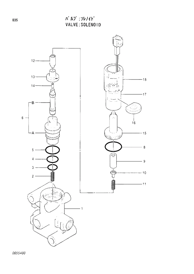 Схема запчастей Hitachi EX300-3C - 035 SOLENOID VALVE. 03 VALVE