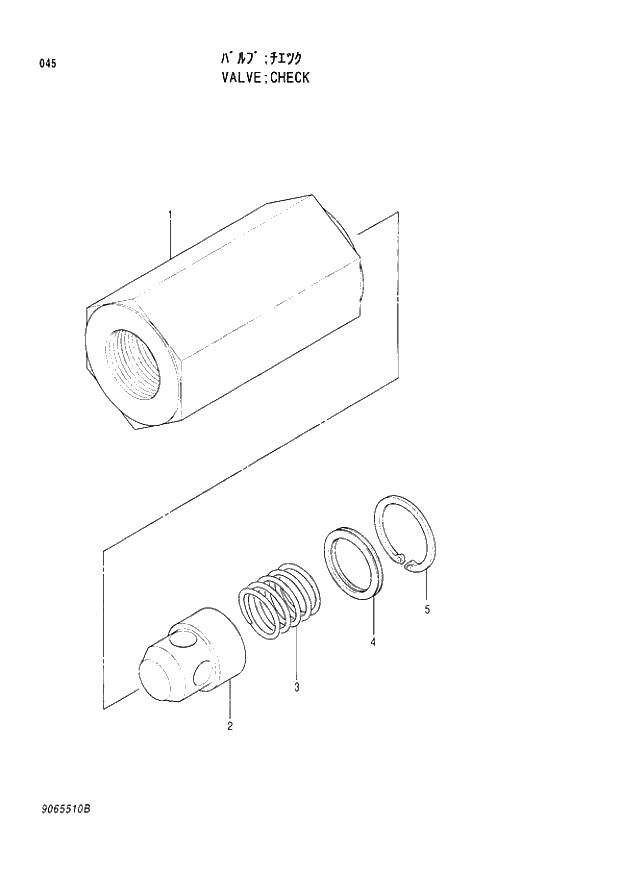 Схема запчастей Hitachi EX300-3C - 045 CHECK VALVE. 03 VALVE