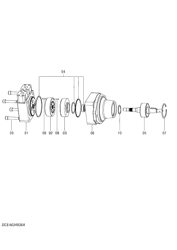 Схема запчастей Hitachi ZX850-3 - 015 MOTOR OIL (FAN DRIVE) (020001-). 02 MOTOR