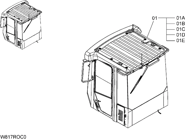 Схема запчастей Hitachi ZW310 - 002 CAB(GSM SPEC.)(ROC002). 04 CAB