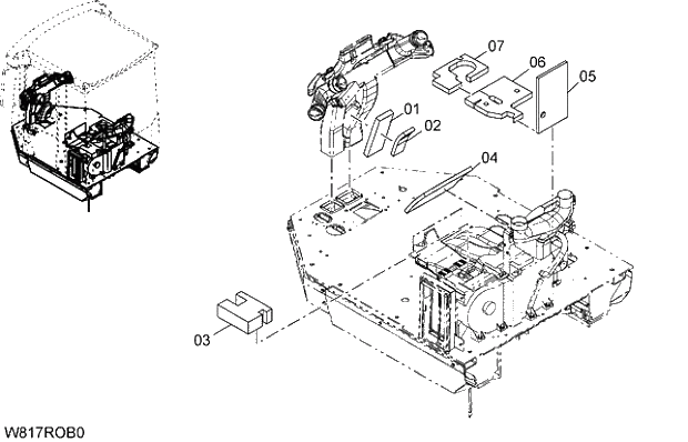 Схема запчастей Hitachi ZW310 - 016 CAB(MAT). 04 CAB