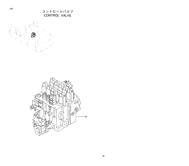 Схема запчастей Hitachi EX330LC-5 - 099 CONTROL VALVE 01 UPPERSTRUCTURE