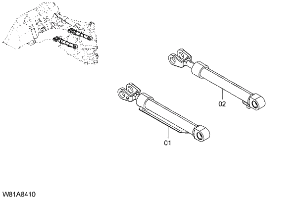 Схема запчастей Hitachi ZW250 - 217_LIFT ARM CYLINDER (000101-004999, 005101-). 07 LOADER ATTACHMENT