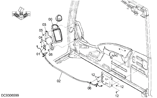 Схема запчастей Hitachi ZX240LC-5G - 004 ELECTRIC PARTS (4) 07 ELECTRIC SYSTEM