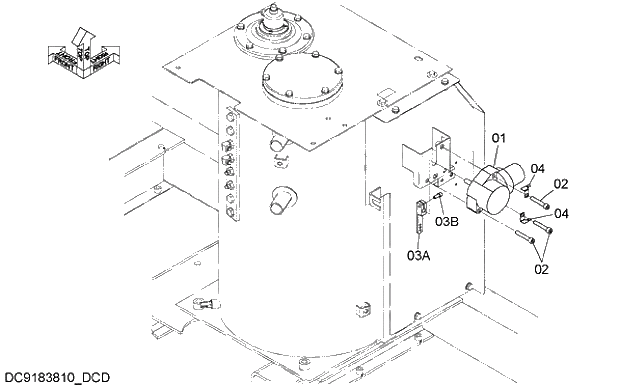 Схема запчастей Hitachi ZX250LCK-5G - 012 ENGINE CONTROL MOTOR 07 ELECTRIC SYSTEM