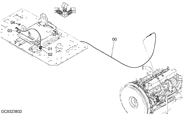 Схема запчастей Hitachi ZX250LCK-5G - 013 ENGINE STOP CABLE 07 ELECTRIC SYSTEM