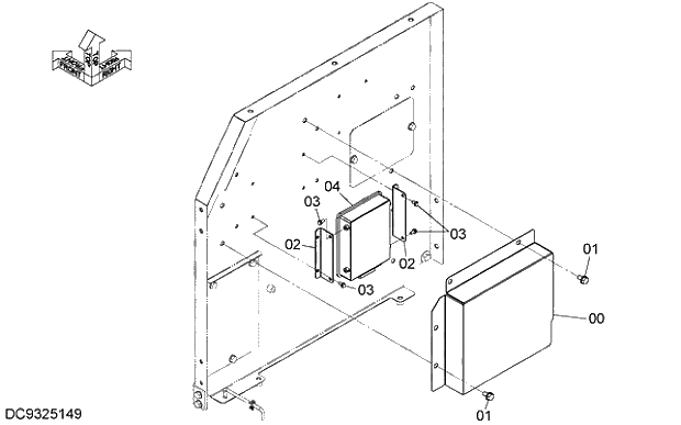 Схема запчастей Hitachi ZX250K-5G - 014 ENGINE CONTROL UNIT 07 ELECTRIC SYSTEM