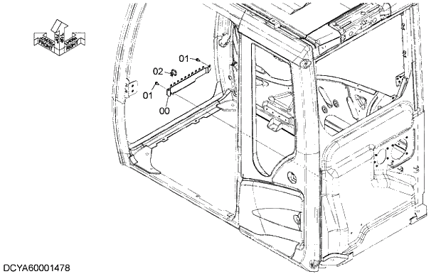 Схема запчастей Hitachi ZX250LCH-5G - 025 BRACKET (ADDITIONAL RELAY) 07 ELECTRIC SYSTEM