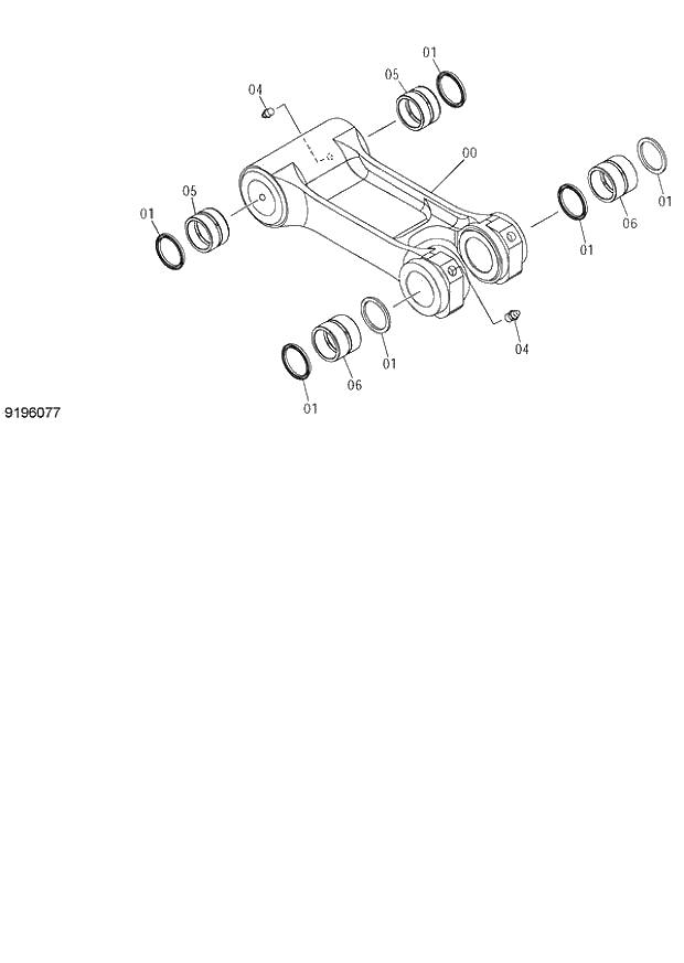 Схема запчастей Hitachi ZX140W-3 - 281 LINK ( CEB CED 002001-, CEA 020001-). 04 FRONT-END ATTACHMENTS(2P-BOOM)