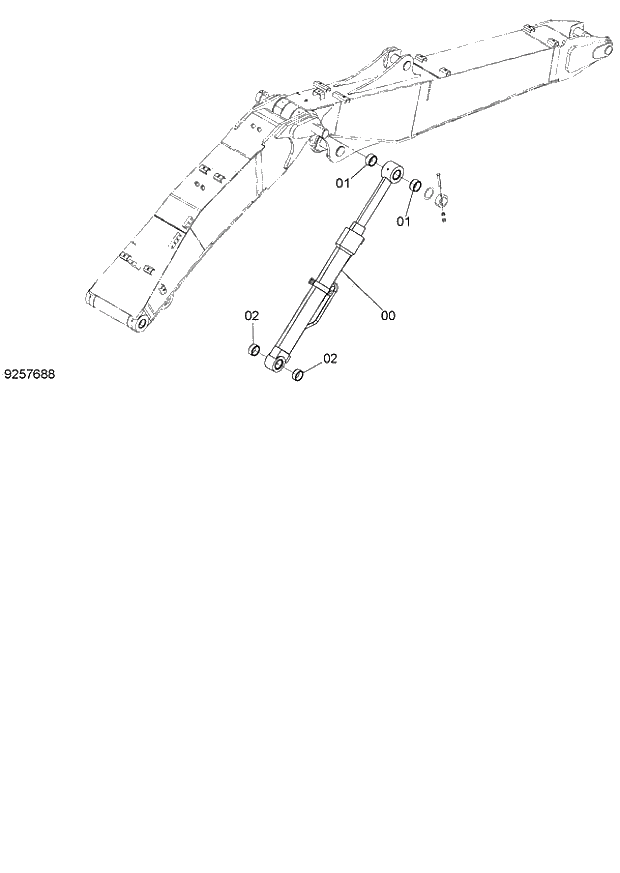 Схема запчастей Hitachi ZX140W-3 - 286 BOOM CYLINDER (R)(2P-BOOM) ( CEB CED 002001-, CEA 020001-). 04 FRONT-END ATTACHMENTS(2P-BOOM)