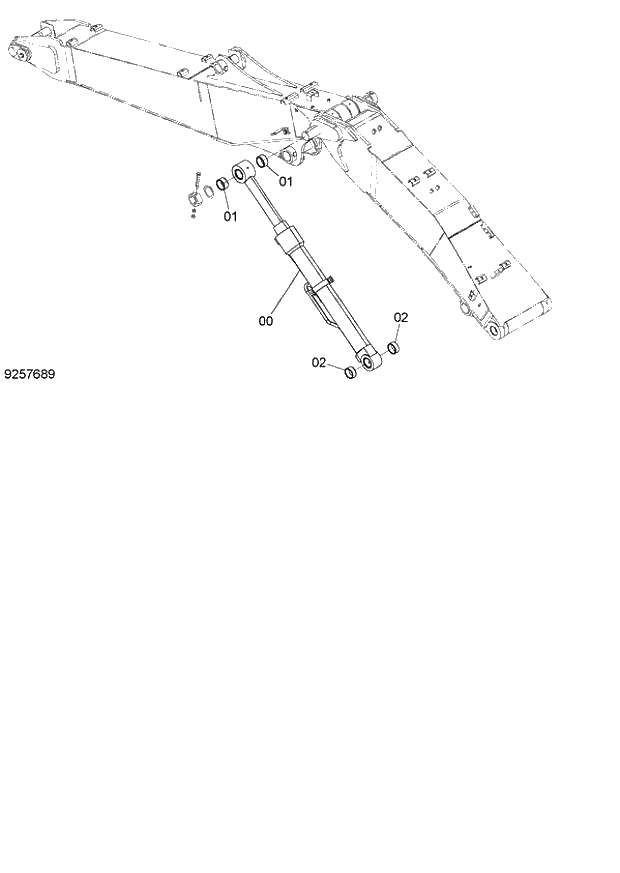 Схема запчастей Hitachi ZX140W-3 - 287 BOOM CYLINDER (L)(2P-BOOM) ( CEB CED 002001-, CEA 020001-). 04 FRONT-END ATTACHMENTS(2P-BOOM)