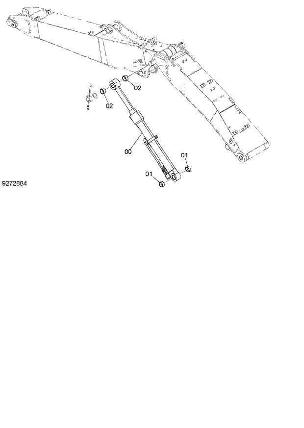 Схема запчастей Hitachi ZX140W-3 - 289 BOOM CYLINDER (L)(WITH HOSE RUPTURE VALVE)(2P-BOOM) ( CEB CED 002001-, CEA 020001-). 04 FRONT-END ATTACHMENTS(2P-BOOM)