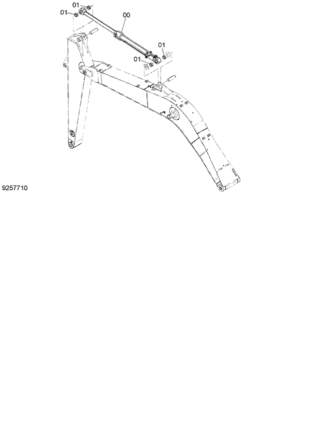 Схема запчастей Hitachi ZX140W-3 - 290 ARM CYLINDER ( CEB CED 002001-, CEA 020001-). 04 FRONT-END ATTACHMENTS(2P-BOOM)