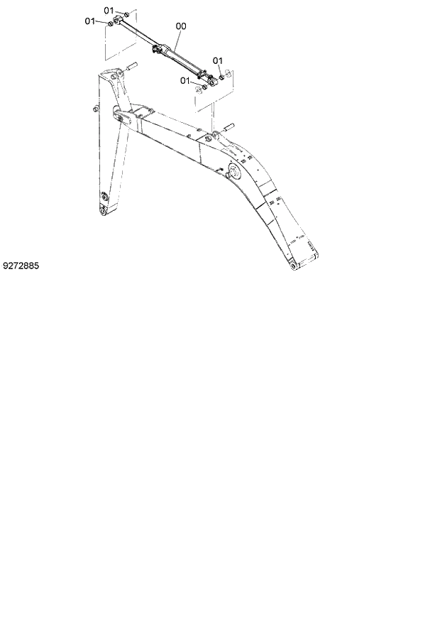 Схема запчастей Hitachi ZX140W-3 - 291 ARM CYLINDER (WITH HOSE RUPTURE VALVE) ( CEB CED 002001-, CEA 020001-). 04 FRONT-END ATTACHMENTS(2P-BOOM)