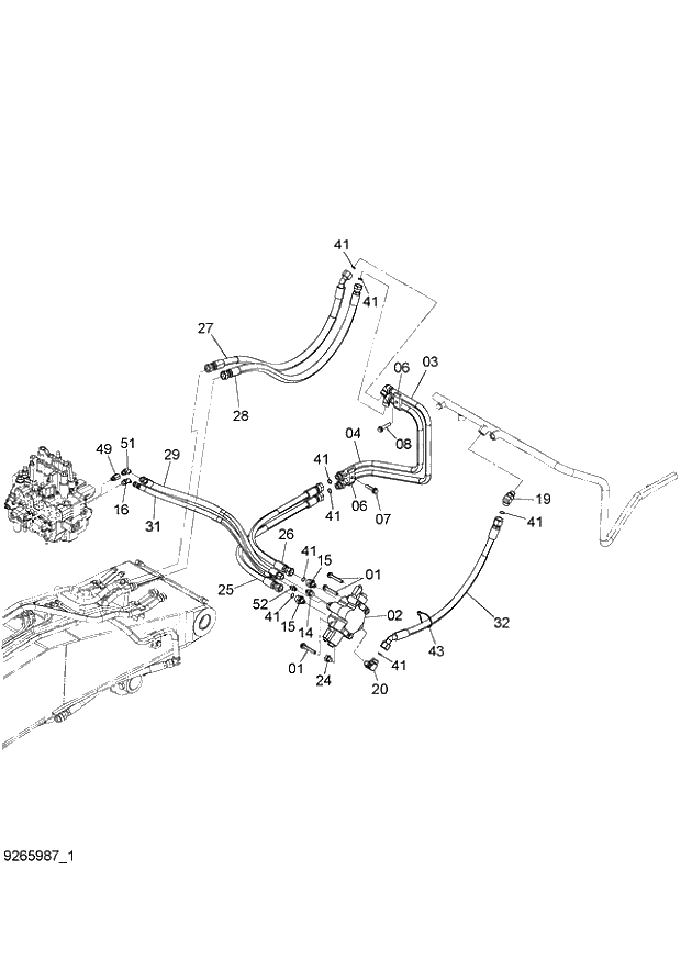 Схема запчастей Hitachi ZX140W-3 - 295 POSITIONING PIPING (1) ( CEB CED 002001-, CEA 020001-). 04 FRONT-END ATTACHMENTS(2P-BOOM)