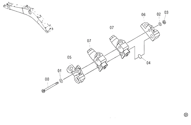 Схема запчастей Hitachi ZX480MTH - 006 AUTO. LUBRICATE PIPING (BOOM)(DIVIDER VALVE 1) 450,H,MT,MTH (010001-). 03 BACKHOE ATTACHMENTS