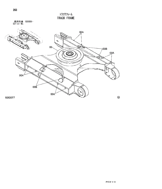 Схема запчастей Hitachi ZX280LCH-3 - 263 TRACK FRAME. 02 UNDERCARRIAGE