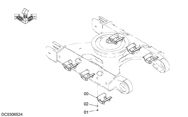 Схема запчастей Hitachi ZX350K-5G - 002 TRACK GUARD 11 UNDERCARRIAGE