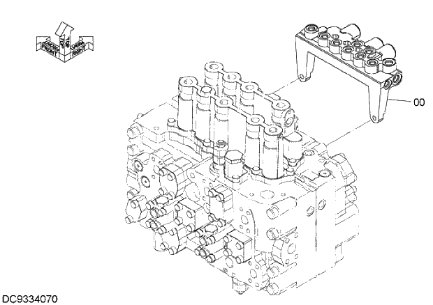 Схема запчастей Hitachi ZX280LC-5G - 001 SOLENOID VALVE 06 HYDRAULIC PIPING (PILOT)