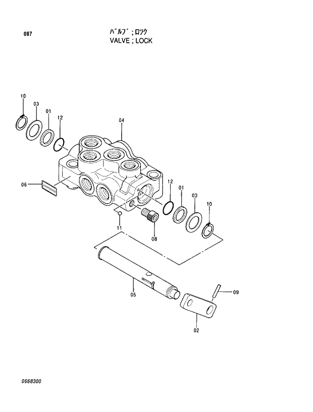 Схема запчастей Hitachi EX110M-5 - 087 LOCK VALVE VALVE