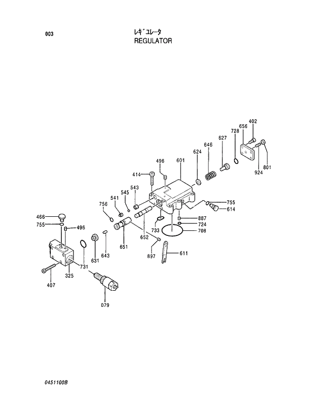 Схема запчастей Hitachi EX400-5 - 003 REGULATOR 01 PUMP