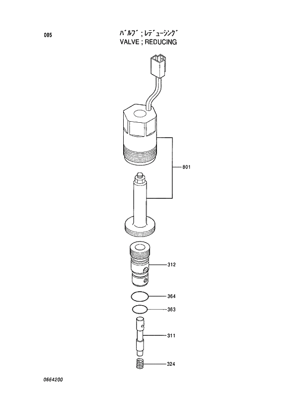 Схема запчастей Hitachi EX400-5 - 005 VALVE;REDUCING 01 PUMP