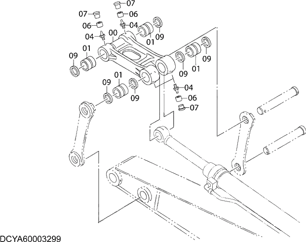 Схема запчастей Hitachi ZX470R-5G - 013 A LINK 14 FRONT-END ATTACHMENTS