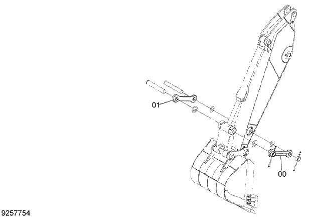 Схема запчастей Hitachi ZX280LC-5G - 009 B LINK (HEAVY DUTY TYPE) 12 FRONT-END ATTACHMENTS