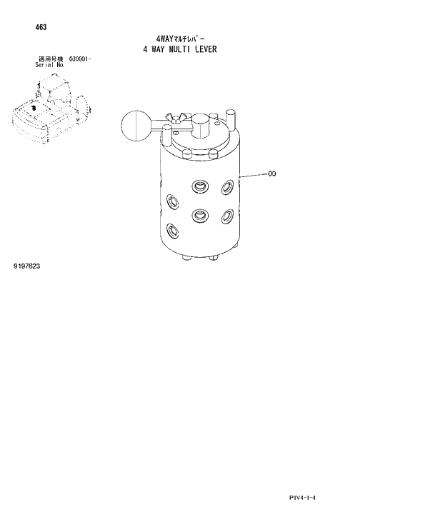 Схема запчастей Hitachi ZX270-3 - 463 4 WAY MULTI LEVER. 06 ETC