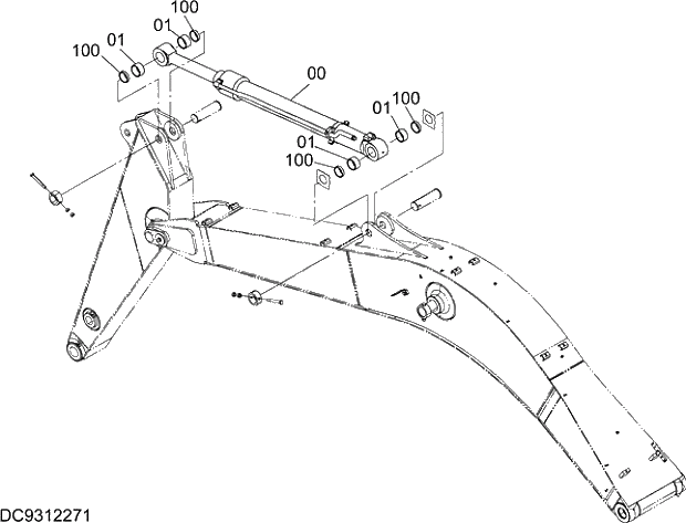 Схема запчастей Hitachi ZX210LCK-5G - 031 ARM CYLINDER 12 FRONT-END ATTACHMENTS