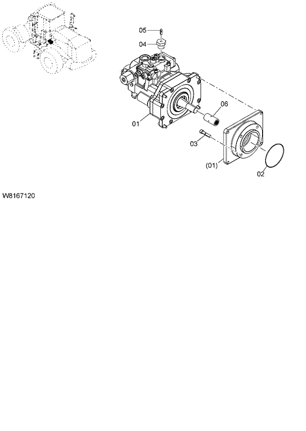 Схема запчастей Hitachi ZW220 - 154_PUMP DEVICE 6CG,HCG,HEG (005101-009999). 06 HYDRAULIC SYSTEM