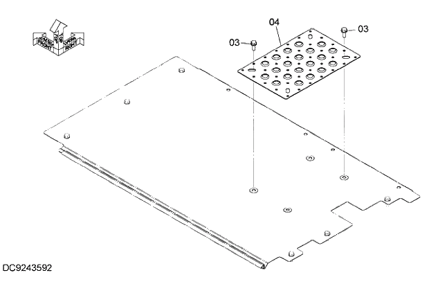 Схема запчастей Hitachi ZX350K-5G - 009 ANTI SLIP COVER (2) 01 FRAME, COVER