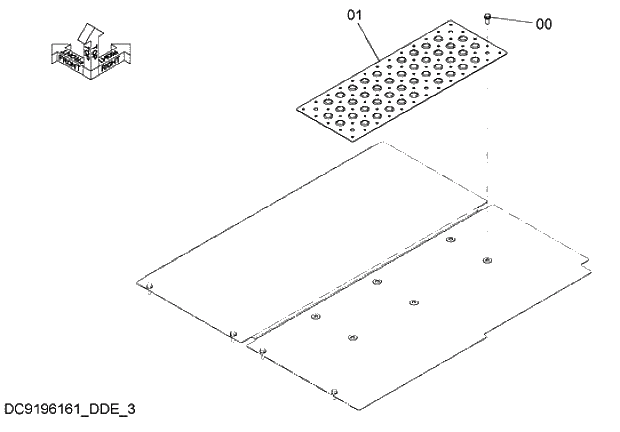 Схема запчастей Hitachi ZX330LC-5G - 013 ANTI SLIP COVER (3) 01 FRAME, COVER