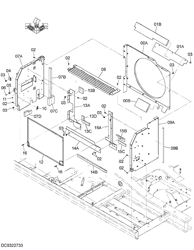 Схема запчастей Hitachi ZX330LC-5G - 015 COVER (5) 01 FRAME, COVER