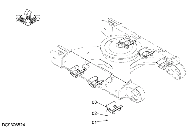 Схема запчастей Hitachi ZX280-5G - 002 TRACK GUARD 11 UNDERCARRIAGE