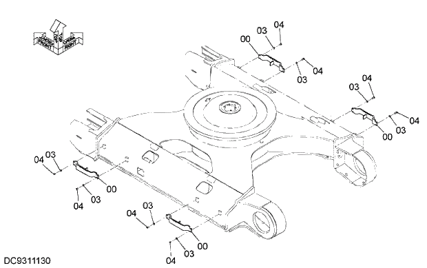 Схема запчастей Hitachi ZX280-5G - 004 STEP 11 UNDERCARRIAGE