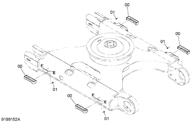 Схема запчастей Hitachi ZX280LC-5G - 005 ADDITIONAL STEP 11 UNDERCARRIAGE