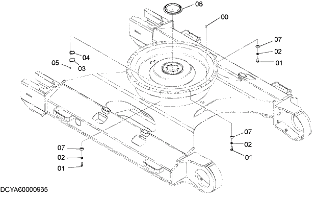 Схема запчастей Hitachi ZX280LC-5G - 008 SWING BEARING PARTS (UNDERCARRIAGE) 11 UNDERCARRIAGE