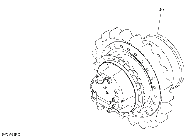 Схема запчастей Hitachi ZX280-5G - 009 TRAVEL DEVICE 11 UNDERCARRIAGE