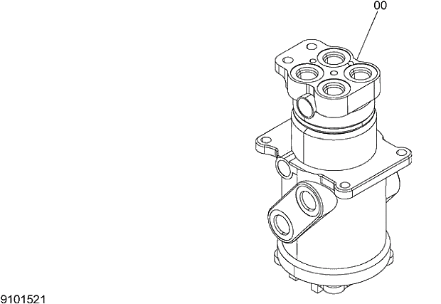 Схема запчастей Hitachi ZX280-5G - 017 CENTER JOINT 11 UNDERCARRIAGE