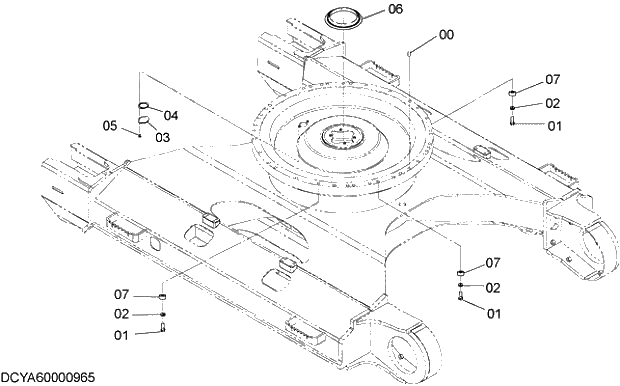 Схема запчастей Hitachi ZX250LCH-5G - 006 SWING BEARING PARTS (UNDERCARRIAGE) 11 UNDERCARRIAGE