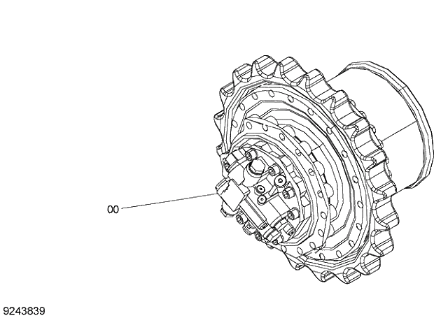 Схема запчастей Hitachi ZX250K-5G - 007 TRAVEL DEVICE 11 UNDERCARRIAGE